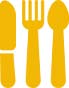 All day flavor fork spoon knife restaurant icon
